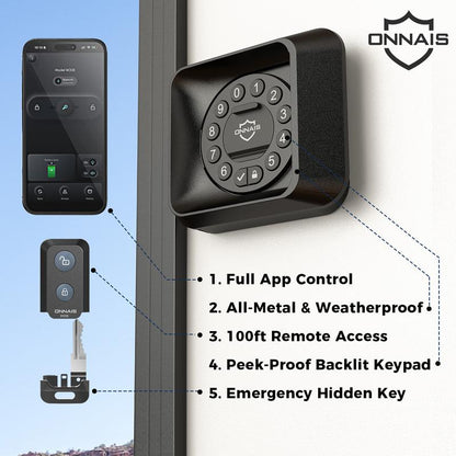 VAULTIQ Guard Pro™ – Keyless Heavy-Duty RV Door Lock | Fits 98% of RVs | App, Keypad & Key Fob