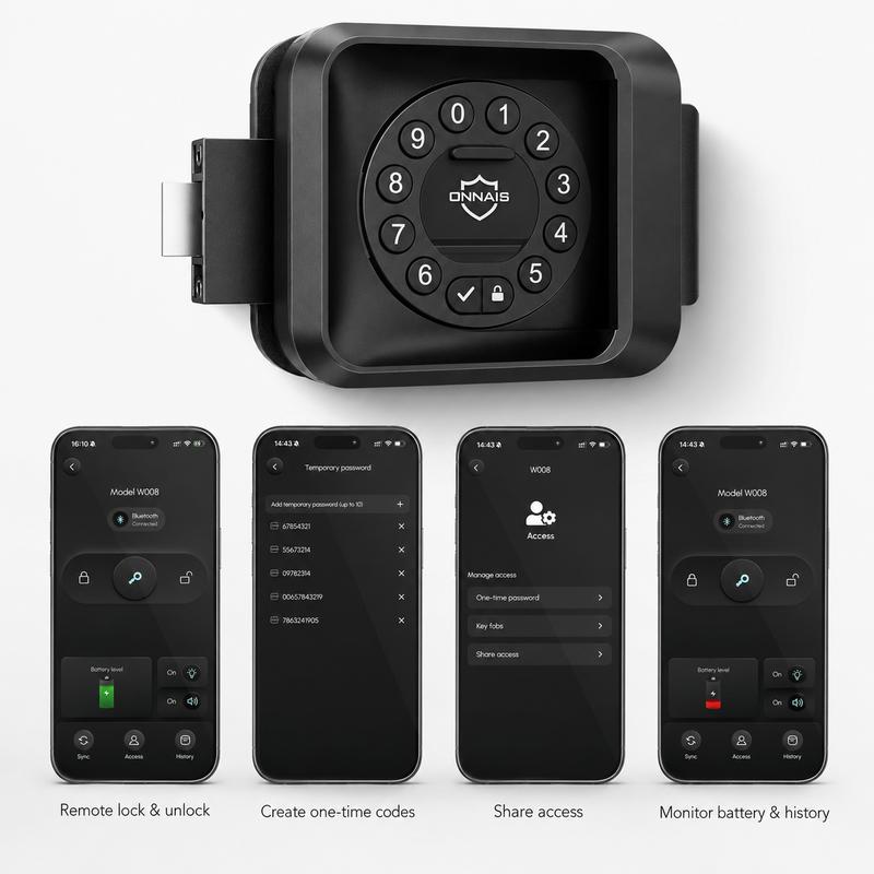 VAULTIQ Guard Pro™ – Keyless Heavy-Duty RV Door Lock | Fits 98% of RVs | App, Keypad & Key Fob