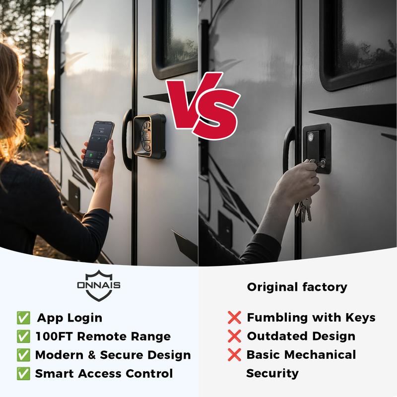 VAULTIQ Guard Pro™ – Keyless Heavy-Duty RV Door Lock | Fits 98% of RVs | App, Keypad & Key Fob