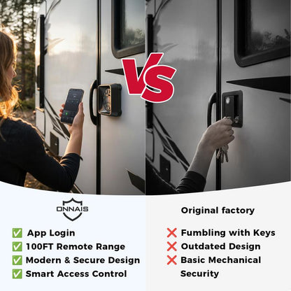 VAULTIQ Guard Pro™ – Keyless Heavy-Duty RV Door Lock | Fits 98% of RVs | App, Keypad & Key Fob
