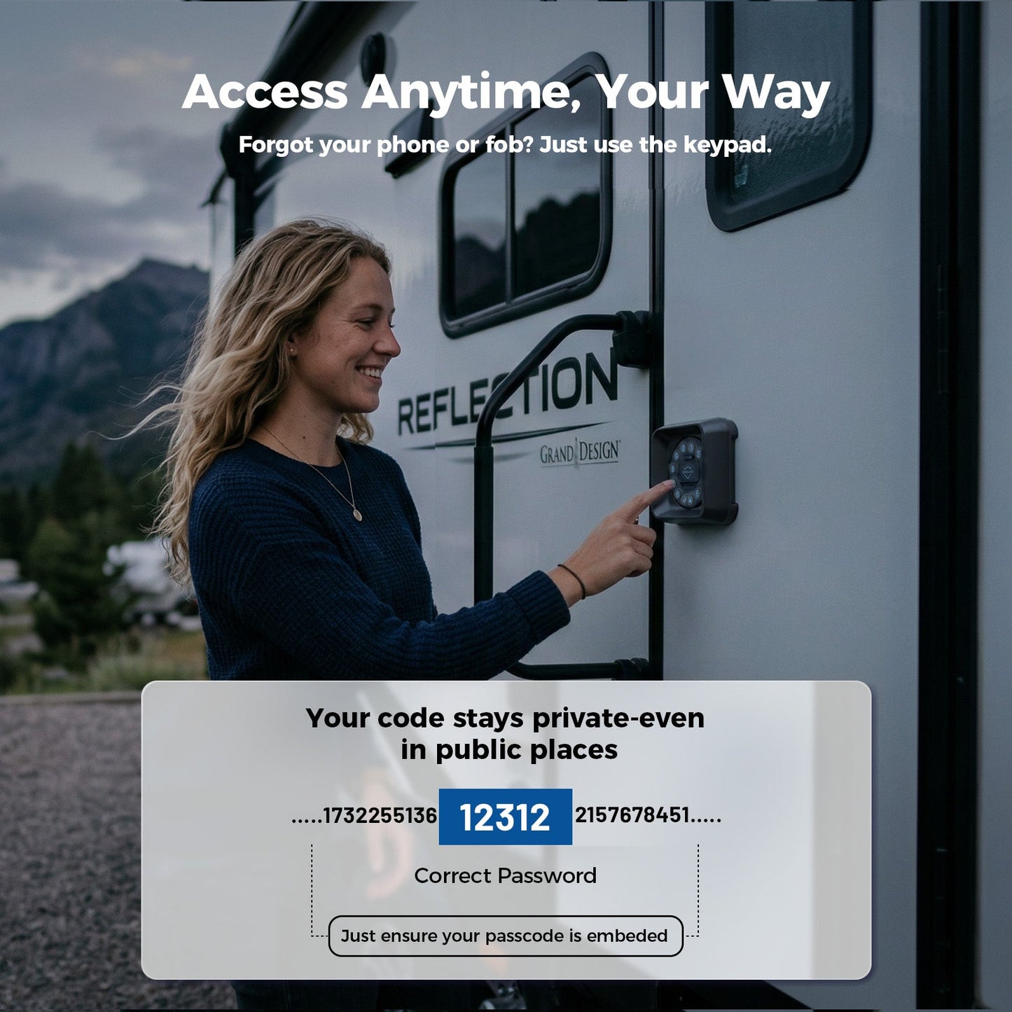 VAULTIQ Guard Pro™ – Keyless Heavy-Duty RV Door Lock | Fits 98% of RVs | App, Keypad & Key Fob