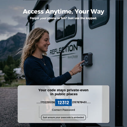 VAULTIQ Guard Pro™ – Keyless Heavy-Duty RV Door Lock | Fits 98% of RVs | App, Keypad & Key Fob