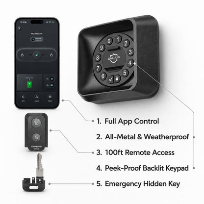 VAULTIQ Guard Pro™ – Keyless Heavy-Duty RV Door Lock | Fits 98% of RVs | App, Keypad & Key Fob